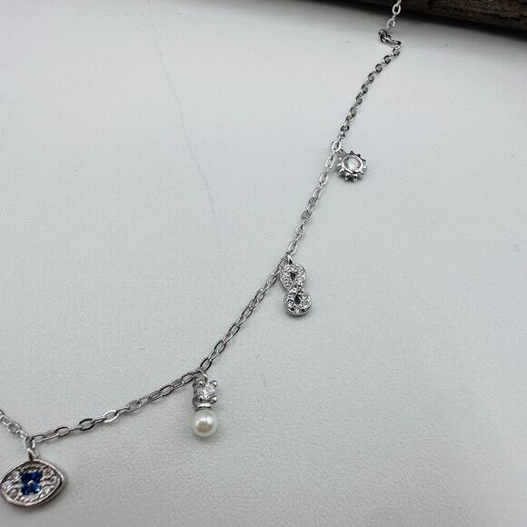 Sterling Silver Evil Eye Good Luck Charm Necklace Protection Jewelry - Picture 4 of 6